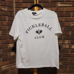 Wildfox Pickleball Club Graphic Tee White Vintage Inspired Vibe Size M
